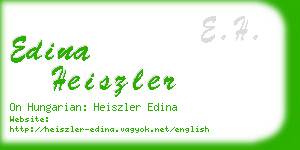 edina heiszler business card